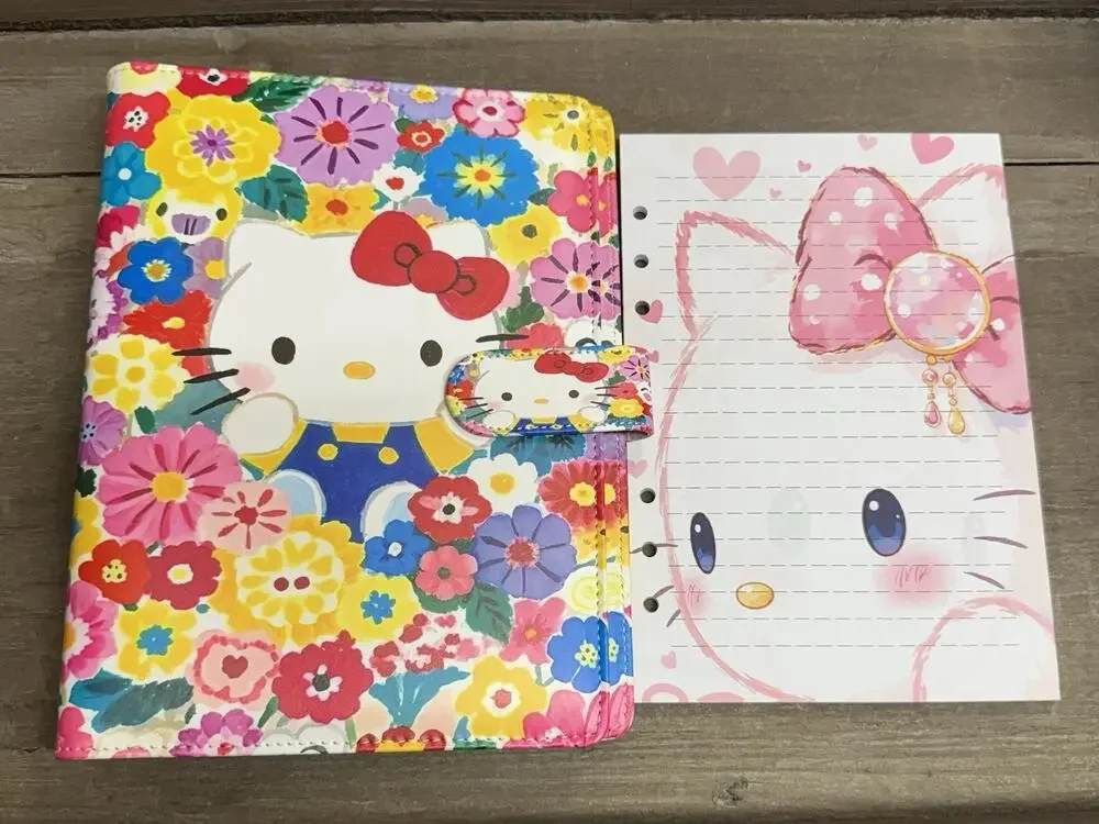 Hello Kitty A5 Binder with matching printed paper